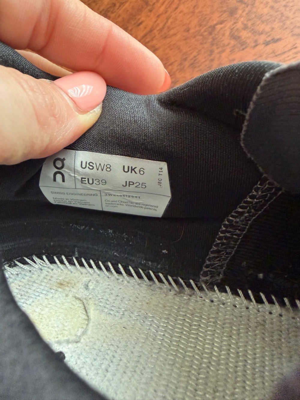 On Running Women's Gray Running Sneakers with Pink Details - Picture 3 of 4